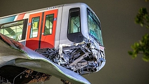 Tren kazasında mucize: Dev balina heykeli kurtardı