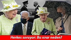 Biri ABD Başkanı, biri İngiltere Kraliçesi... Herkesin aklında aynı soru: Maskesini neden çıkarmıyor?