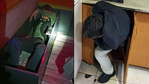 'Kırmızı' listedeki Konya'da akılalmaz görüntü! Polis baskın yapınca kanepe ve dolaba saklandılar