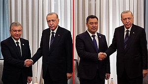 Cumhurbaşkanı Erdoğan, Özbekistan ve Kırgızistanlı mevkidaşlarıyla görüştü