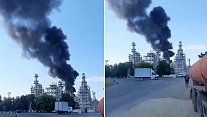 Rus petrol rafinerisi yangınında 'kamikaze drone' iddiası