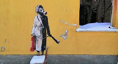 Banksy’nin Ukrayna’daki eserini çalmaya çalıştılar!