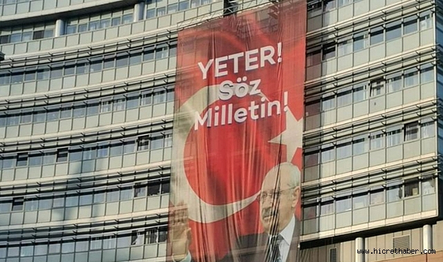 CHP sandığa gömüldüğü sloganı genel merkeze astı!