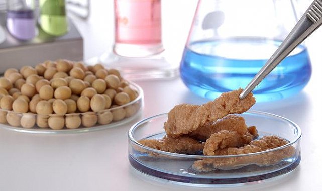 Laboratuvarda üretilen yapay tavuk etinden yedi, yorumu herkesi şaşırttı!