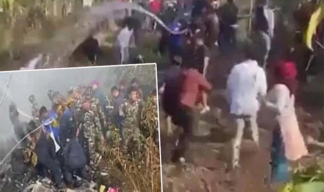 Nepal'de yolcu uçağı düştü! Kaza yerinden ilk görüntü geldi