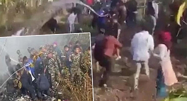 Nepal'de yolcu uçağı düştü! Kaza yerinden ilk görüntü geldi
