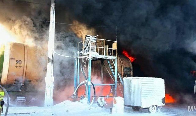 Rusya'da demiryolu tanklarında yangın