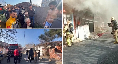 Sultangazi'de gecekondudaki yangından duvarı kırarak kurtuldu