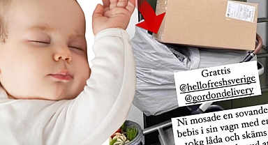 Uyuyan bebeğin üzerine 10 kiloluk paket bıraktılar... Anne isyan etti: Hiç utanmanız yok!