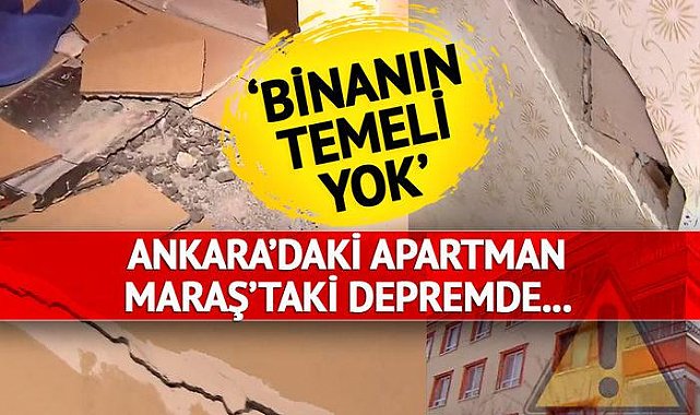 600 km uzaklıktaki Kahramanmaraş depremi Ankara'daki evinin duvarını yıktı!