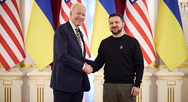 ABD Başkanı Biden'dan Ukrayna'ya sürpriz ziyaret... Peş peşe flaş açıklamalar