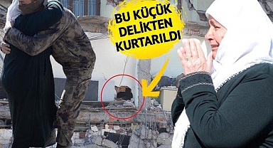 Bu küçük delikten kurtarıldı! Kendisini kurtaran özel harekat polisine sarılıp ağladı..