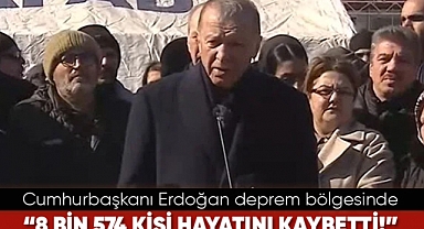 Cumhurbaşkanı Erdoğan, deprem bölgesi Kahramanmaraş'ta açıklama yaptı.