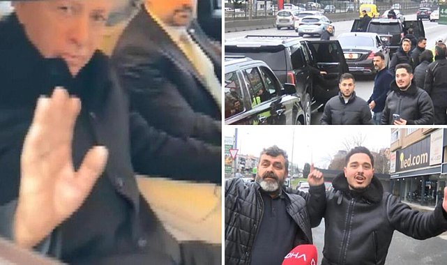 Cumhurbaşkanı Erdoğan makam aracını durdurup vatandaşlarla sohbet etti