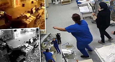 Deprem anları güvenlik kamerasına yansıdı, ortaya çarpıcı görüntüler çıktı