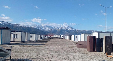 Deprem bölgesine konteyner kent kurulmaya başlandı