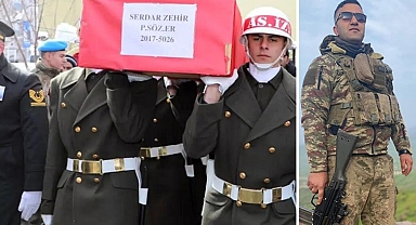 Depremde yaşamını yitiren uzman er Serdar Zehir, Kars'ta toprağa verildi