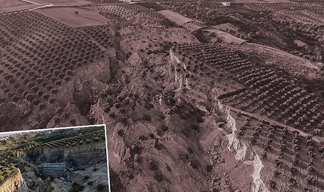 Hatay’da deprem sonrası dehşete düşüren görüntü! 30 metre genişliğinde yarık oluştu...