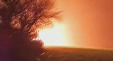 Hatay'da depremin ardından doğal gaz boru hattı patladı