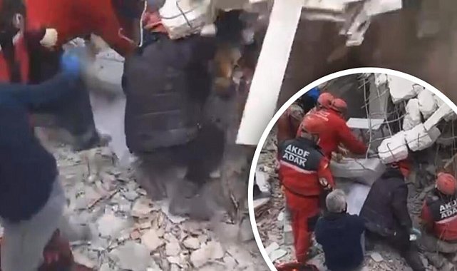 Hatay'da korku dolu an: Kurtarma ekibi enkaz altında kaldı...