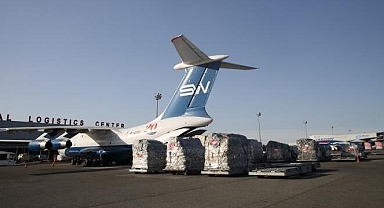 Haydar Aliyev Vakfı’ndan Türkiye'deki depremzedelere 105 tonluk insani yardım