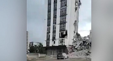 İki yıllık bina ikinci depremde yerle bir oldu!