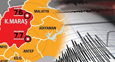 Kahramanmaraş merkezli 7.7 ve 7.6 büyüklüğündeki depremler