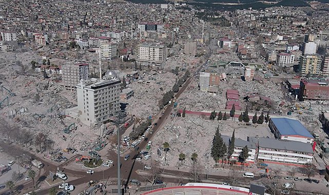 Kahramanmaraş'taki son durum havadan görüntülendi