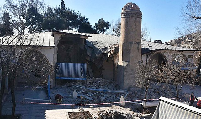 Kahramanmaraş'taki tarihi camiler depremde hasar gördü