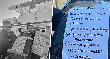 Meis'ten deprem bölgesine duygulandıran mesaj: Sevgili komşu, bizim de yüreklerimiz yıkıldı