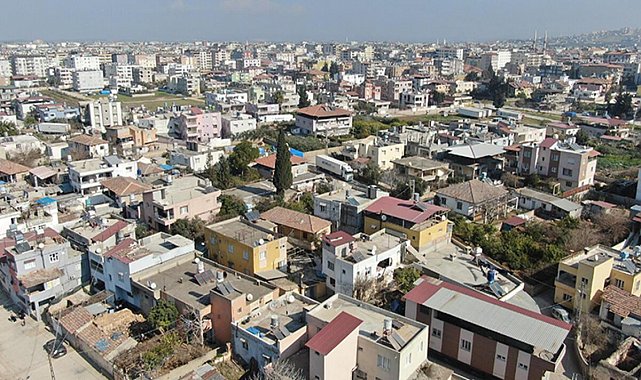 Reyhanlı, depremler sonrası havadan görüntülendi