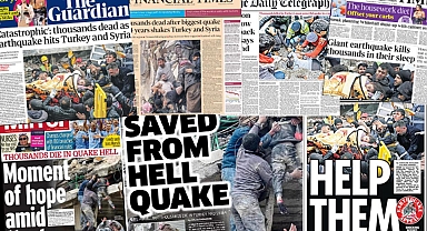 Türkiye'nin acısını birinci sayfalarından duyurdular! İngiliz gazeteden depremzedeler için yardım kampanyası...