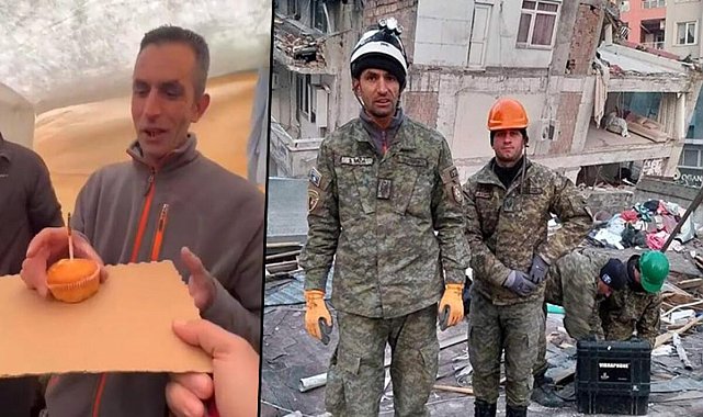 Yardım için Türkiye'ye koştu... Doğum gününü arama kurtarma çadırında kutladılar