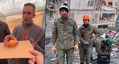 Yardım için Türkiye'ye koştu...  Doğum gününü arama kurtarma çadırında kutladılar