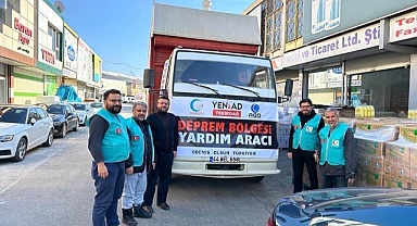 YENİAD TEKİRDAĞ ŞUBE DEPREM BÖLGESİNE YARDIMLARINI ULAŞTIRIYOR.