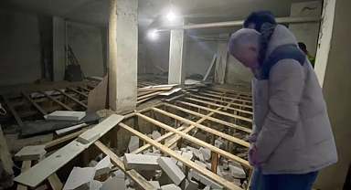 Zeminden aşağı 1 buçuk metre kaçak kat inmişti..
