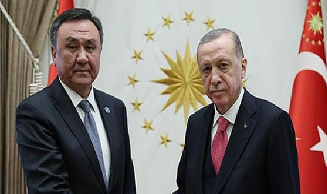 Cumhurbaşkanı Erdoğan, Türk Devletleri Teşkilatı Genel Sekreteri Ömüraliyev'i kabul etti