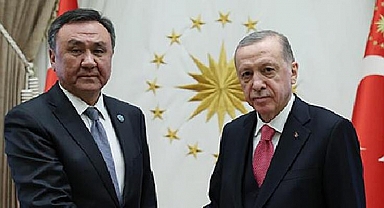 Cumhurbaşkanı Erdoğan, Türk Devletleri Teşkilatı Genel Sekreteri Ömüraliyev'i kabul etti