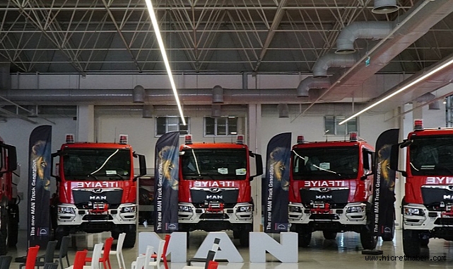 Deprem bölgesine, 5 adet özel donanımlı acil müdahale ve yangın söndürme aracı