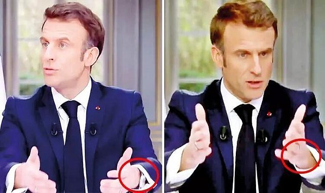 Macron'un hareketi gündem oldu: Yayın devam ederken saatini çıkardı