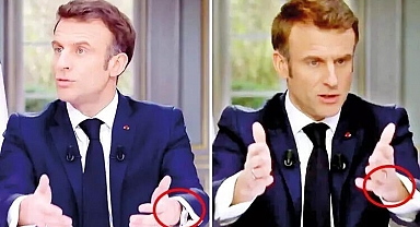 Macron'un hareketi gündem oldu: Yayın devam ederken saatini çıkardı