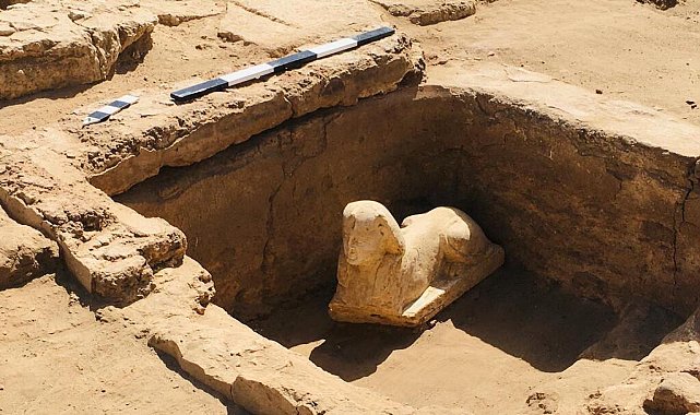 Mısır'da sfenks benzeri heykel keşfi: Roma İmparatoru Claudius'u temsil ettiği düşünülüyor