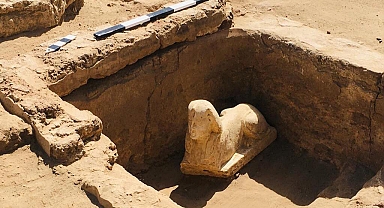 Mısır'da sfenks benzeri heykel keşfi: Roma İmparatoru Claudius'u temsil ettiği düşünülüyor
