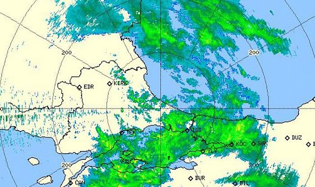 Meteoroloji radar görüntüsünü yayınlandı!