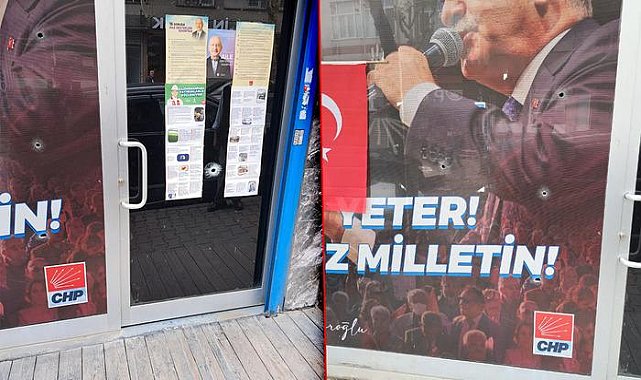 Motorla gelip ateş ettiler: CHP bürosuna gece saatlerinde silahlı saldırı! Kaymakamlıktan da açıklama geldi