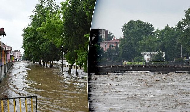 Çay ve derelerin debisi yükseldi, ilçede sular kesildi:
