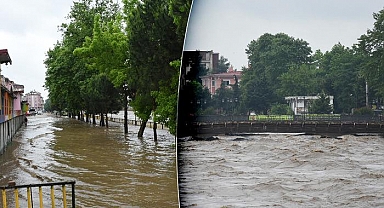 Çay ve derelerin debisi yükseldi, ilçede sular kesildi: 