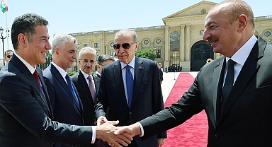 Cumhurbaşkanı Erdoğan Azerbaycan'da! Dikkat çeken Sinan Oğan detayı