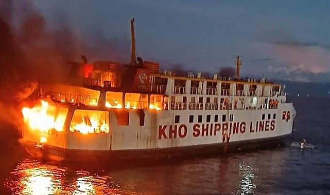 Filipinler'de 120 yolcunun bulunduğu feribotta yangın