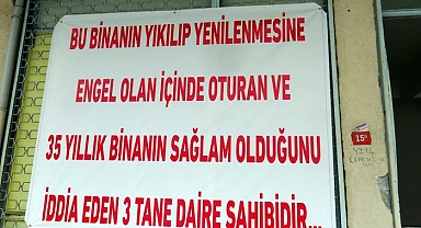 Kentsel dönüşüm anlaşmazlığına dikkat çeken tepki: